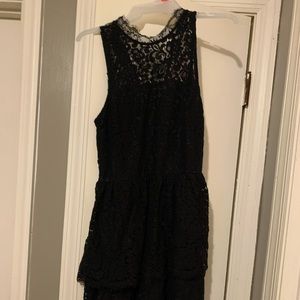 Short black lacy dress